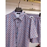 Louis Vuitton Short Shirt Set For Men # 305355, cheap LV Shirt Short Set