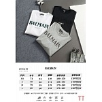 Balmain Short Sleeve T Shirt For Men # 305420, cheap Balmain T-shirts