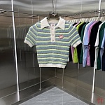 Casablanca Striped Crochet Short Sleeve Polo Shirt&Dress Set For Women # 305466, cheap Casablanca T Shirts
