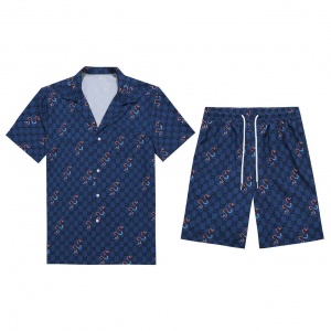 $65.00,Gucci Short Sleeve Shirt and Shorts Set For Men For Men # 305921