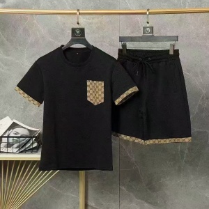 $65.00,Gucci Short Sleeve Shirt and Shorts Set For Men For Men # 305922