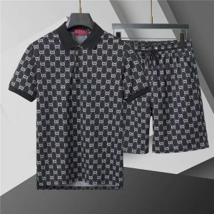 $65.00,Gucci Short Sleeve Shirt and Shorts Set For Men For Men # 305923