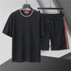 $65.00,Gucci Short Sleeve Shirt and Shorts Set For Men For Men # 305940