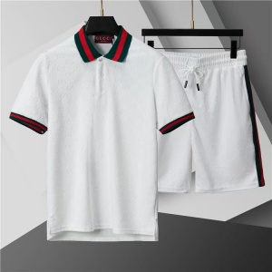 $65.00,Gucci Short Sleeve Shirt and Shorts Set For Men For Men # 305941