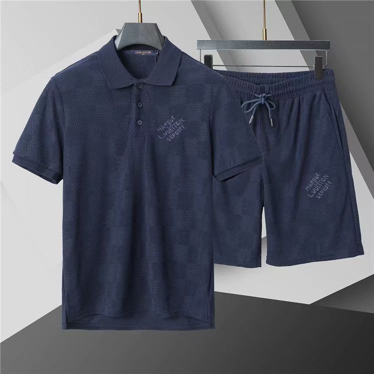 Louis Vuitton Short Sleeve Shirt and Shorts Set For Men For Men # 305813