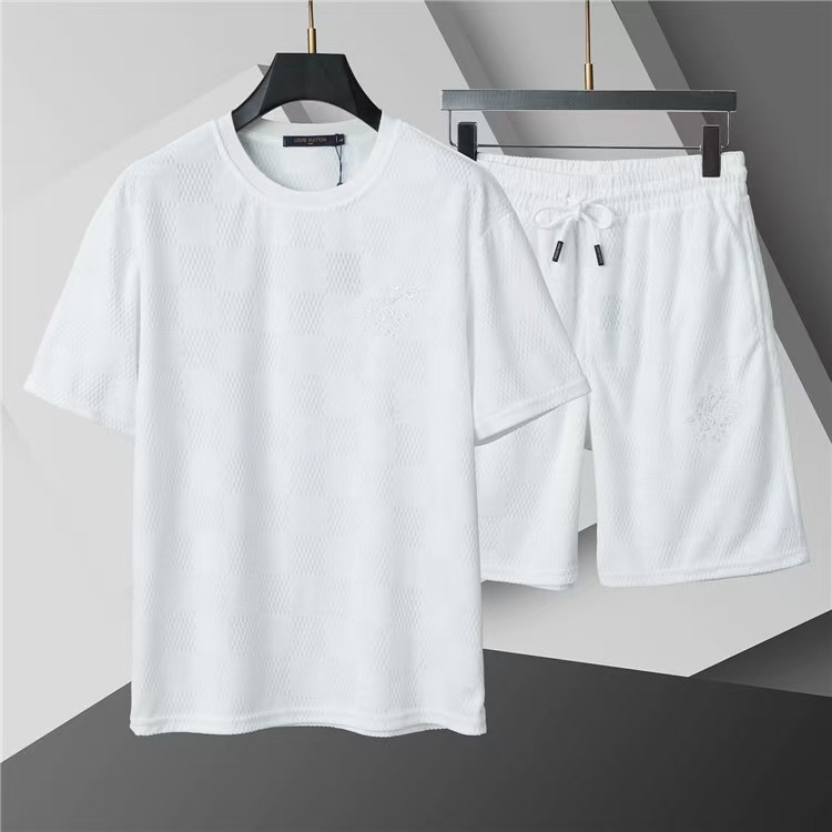 Louis Vuitton Short Sleeve Shirt and Shorts Set For Men For Men # 305830