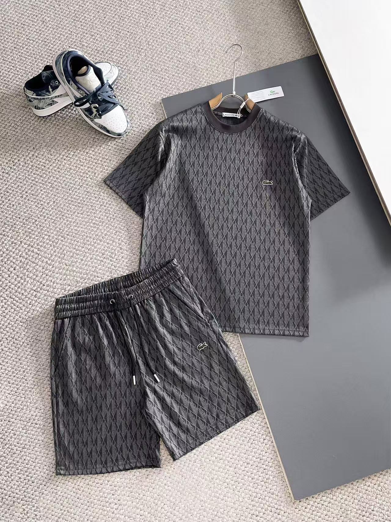 Lacoste Short Sleeve Polo Shirt and Shorts Set For Men For Men # 305867