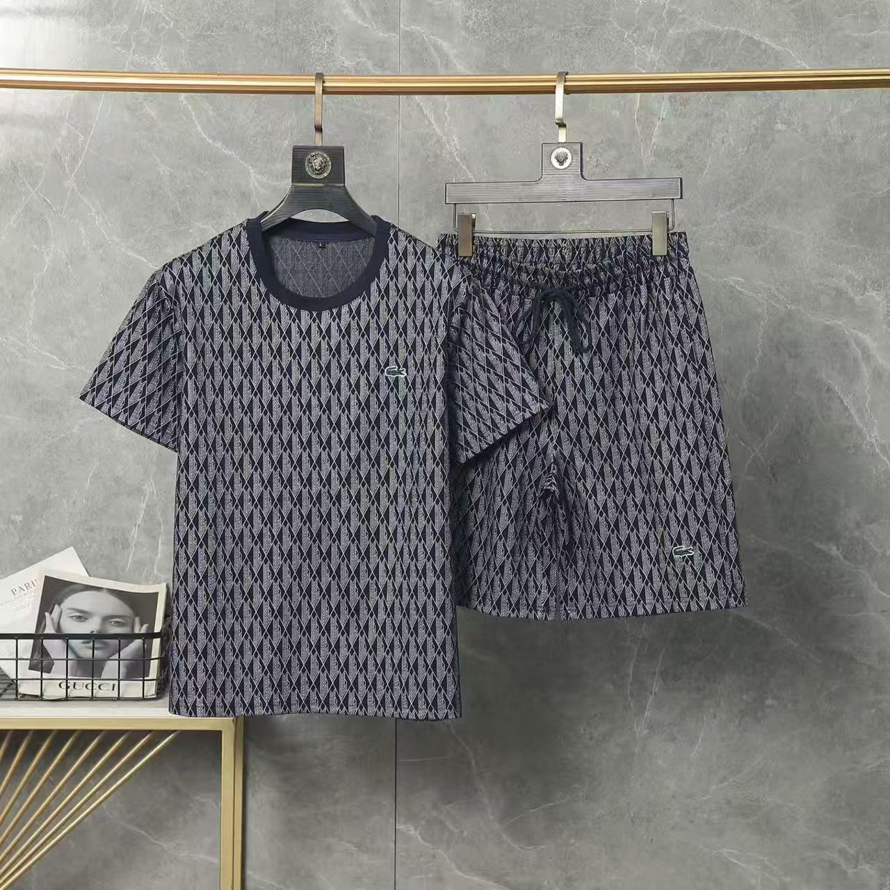 Lacoste Short Sleeve Polo Shirt and Shorts Set For Men For Men # 305868