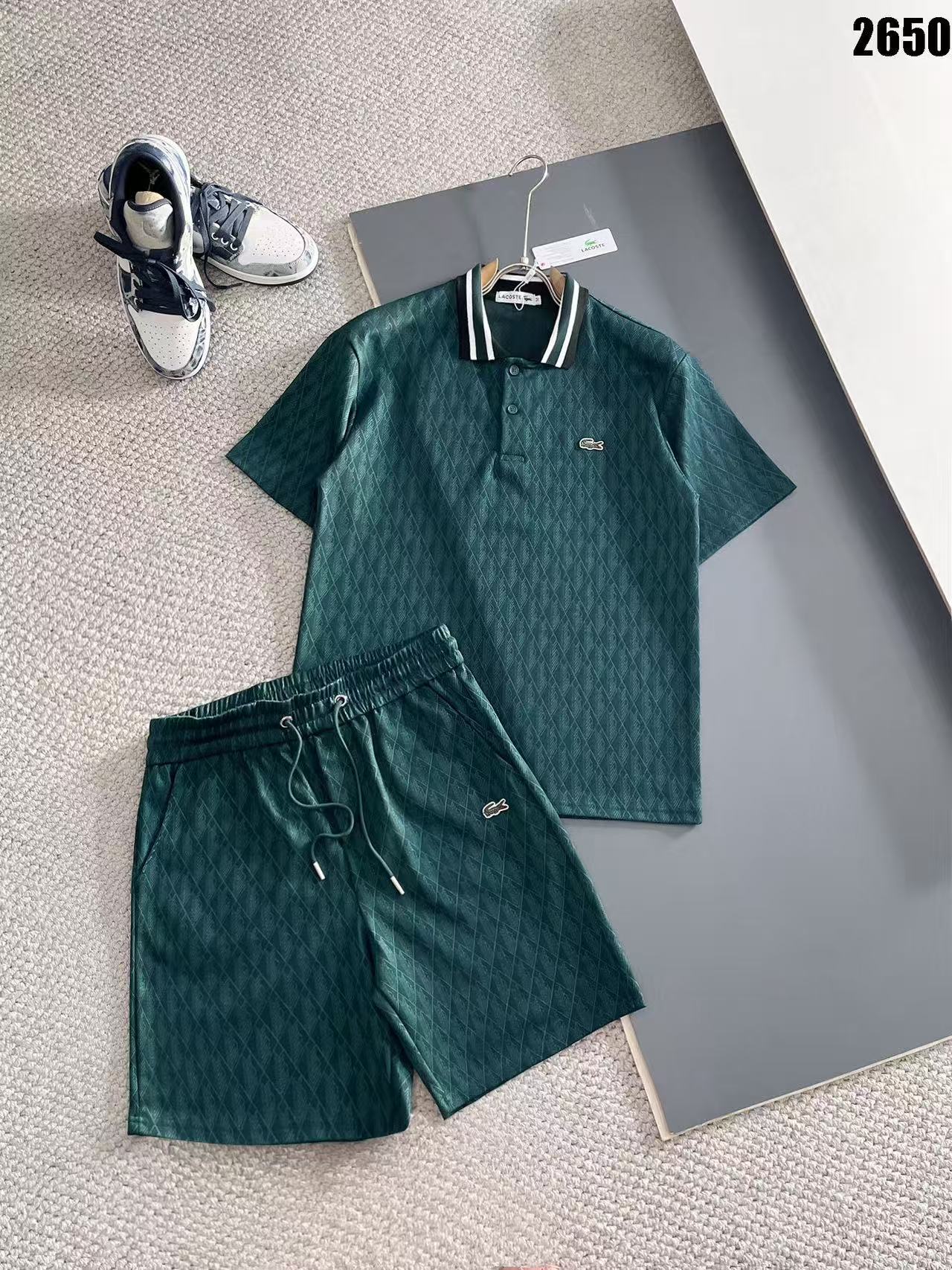 Lacoste Short Sleeve Polo Shirt and Shorts Set For Men For Men # 305888