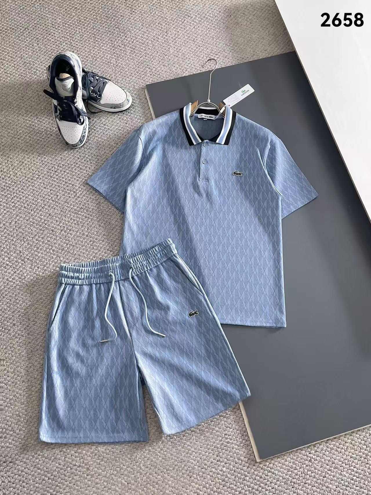 Lacoste Short Sleeve Polo Shirt and Shorts Set For Men For Men # 305890