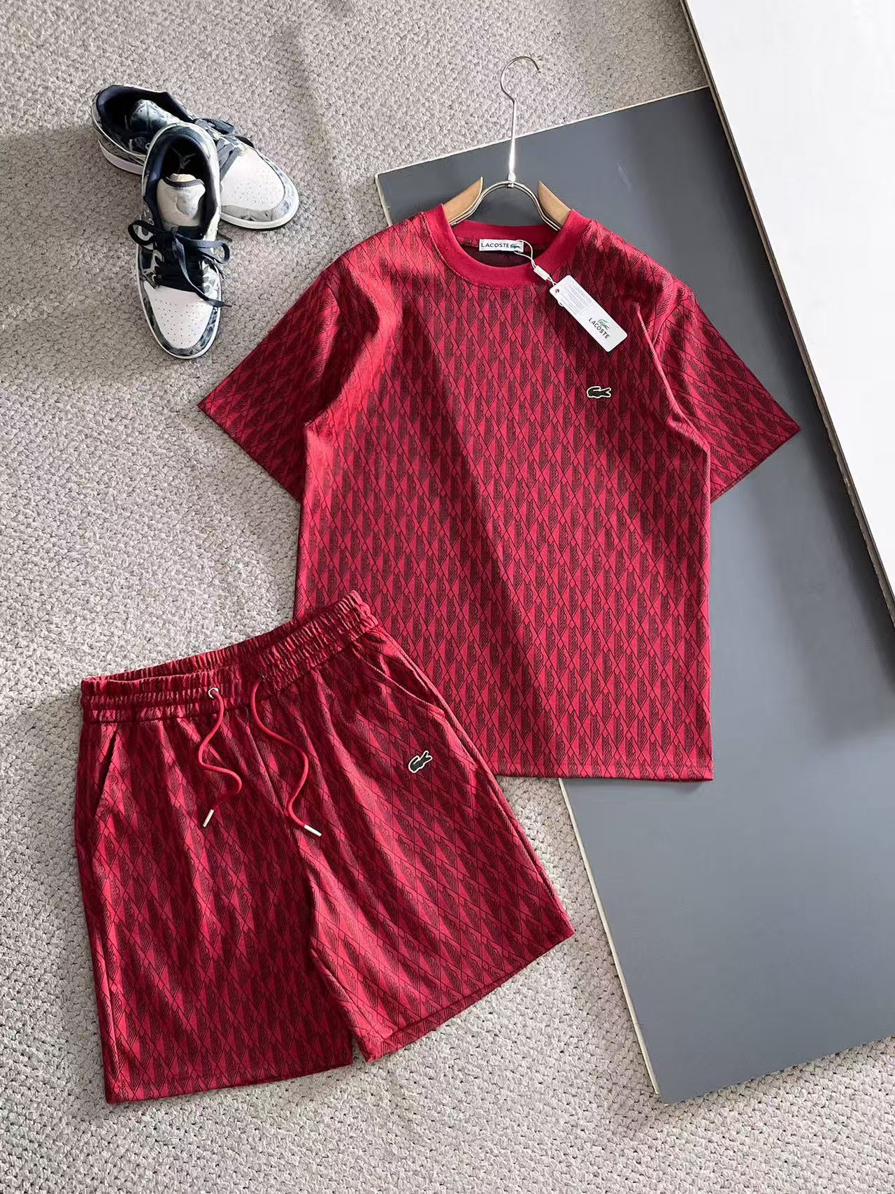 Lacoste Short Sleeve Polo Shirt and Shorts Set For Men For Men # 305891