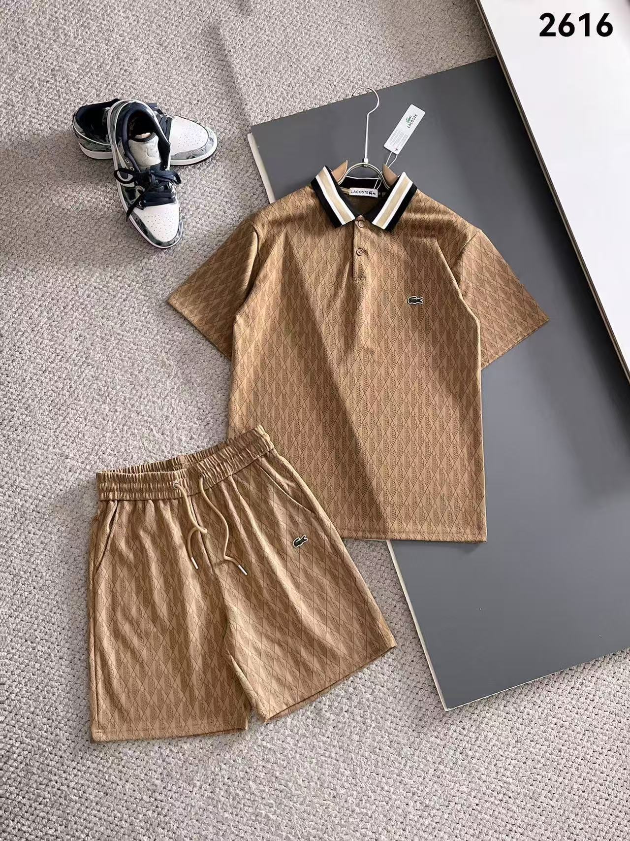 Lacoste Short Sleeve Polo Shirt and Shorts Set For Men For Men # 305901