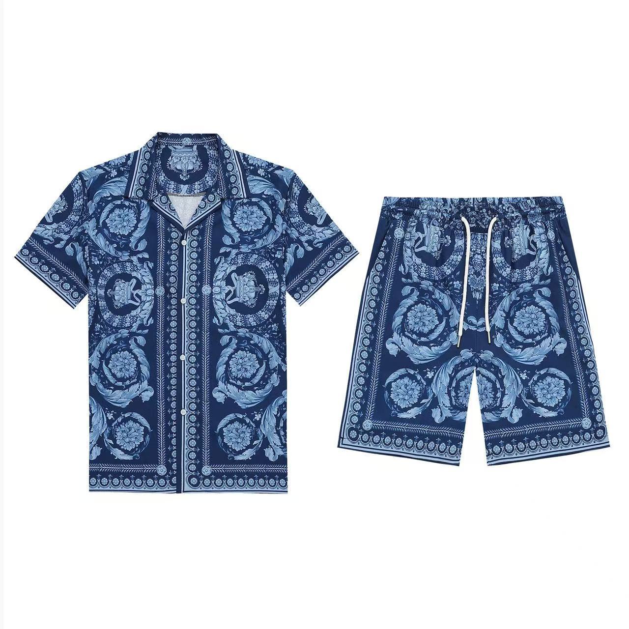 Versace Short Sleeve Polo Shirt and Shorts Set For Men For Men # 305903
