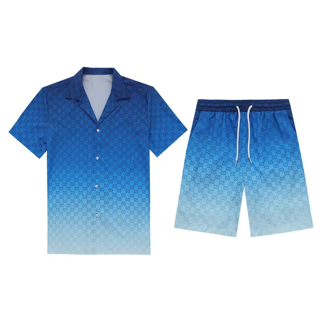 Gucci Short Sleeve Shirt and Shorts Set For Men For Men # 305926