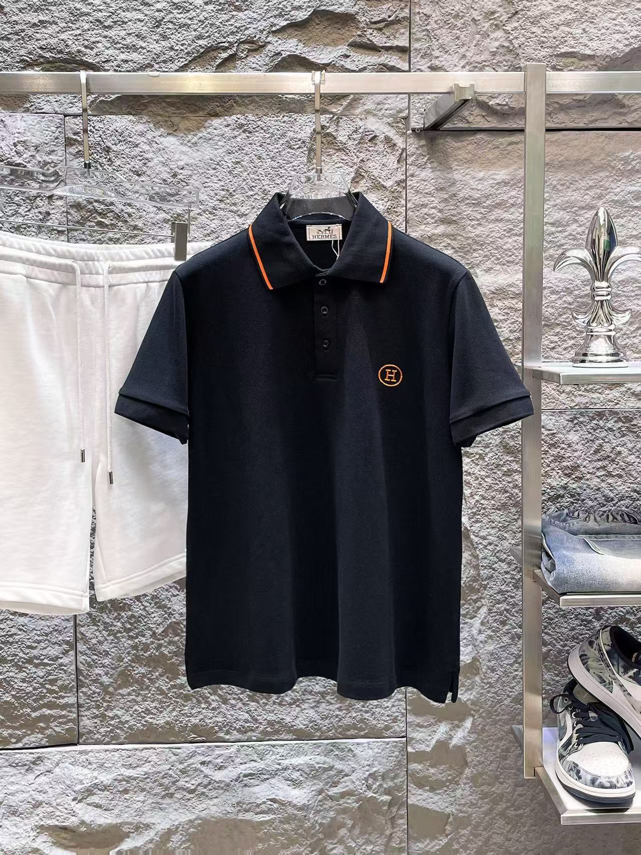 Hermes Short Sleeve Polo Shirts For Men # 305959