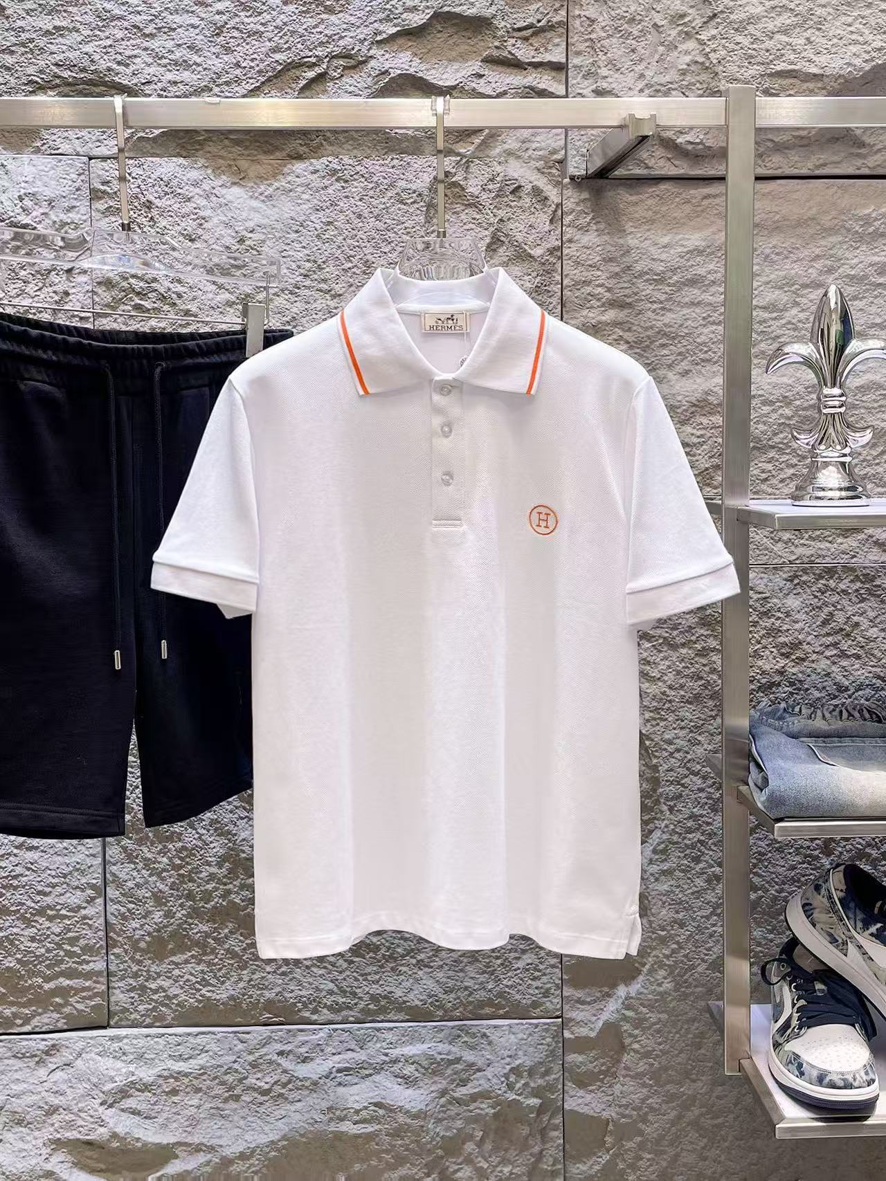 Hermes Short Sleeve Polo Shirts For Men # 305960