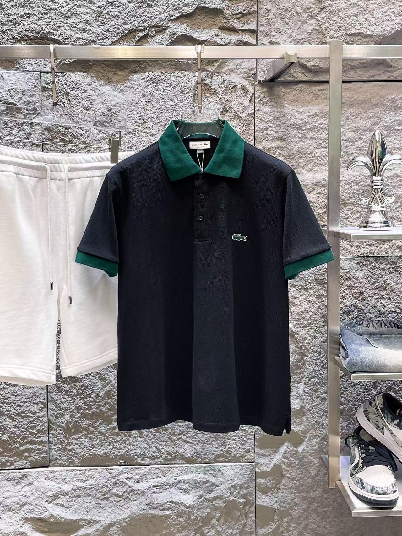 Lacoste Short Sleeve Polo Shirts For Men # 305970