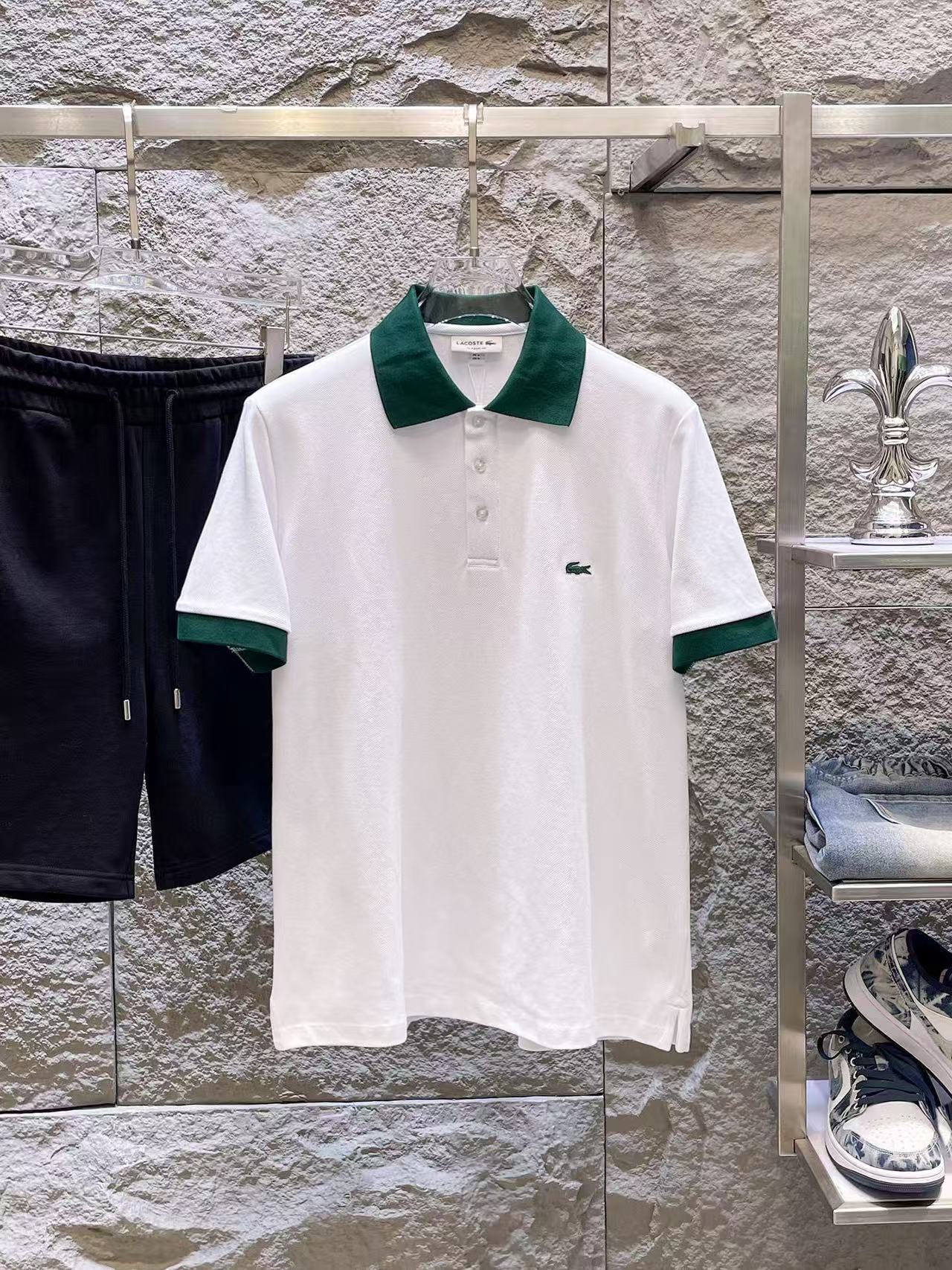Lacoste Short Sleeve Polo Shirts For Men # 305971