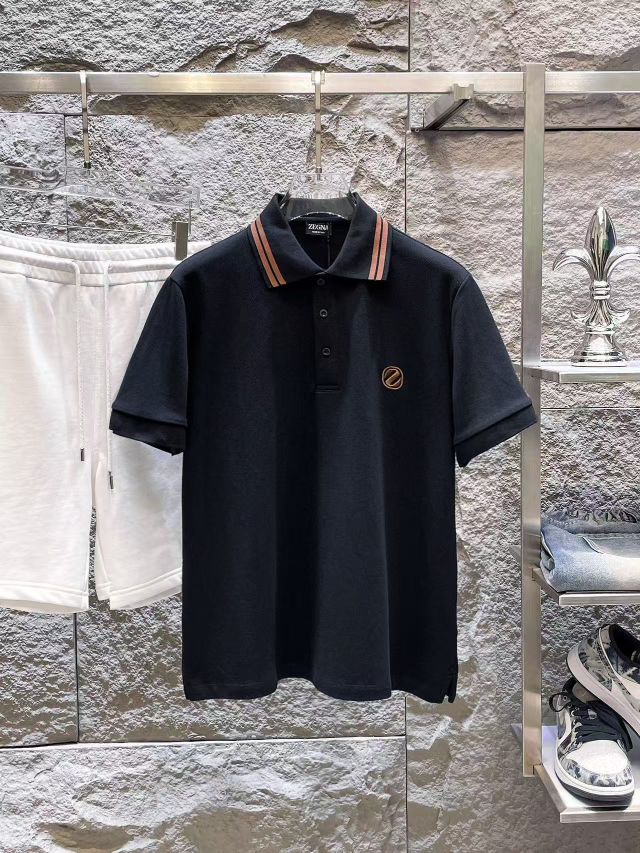Zegna Short Sleeve Polo Shirts For Men # 305973
