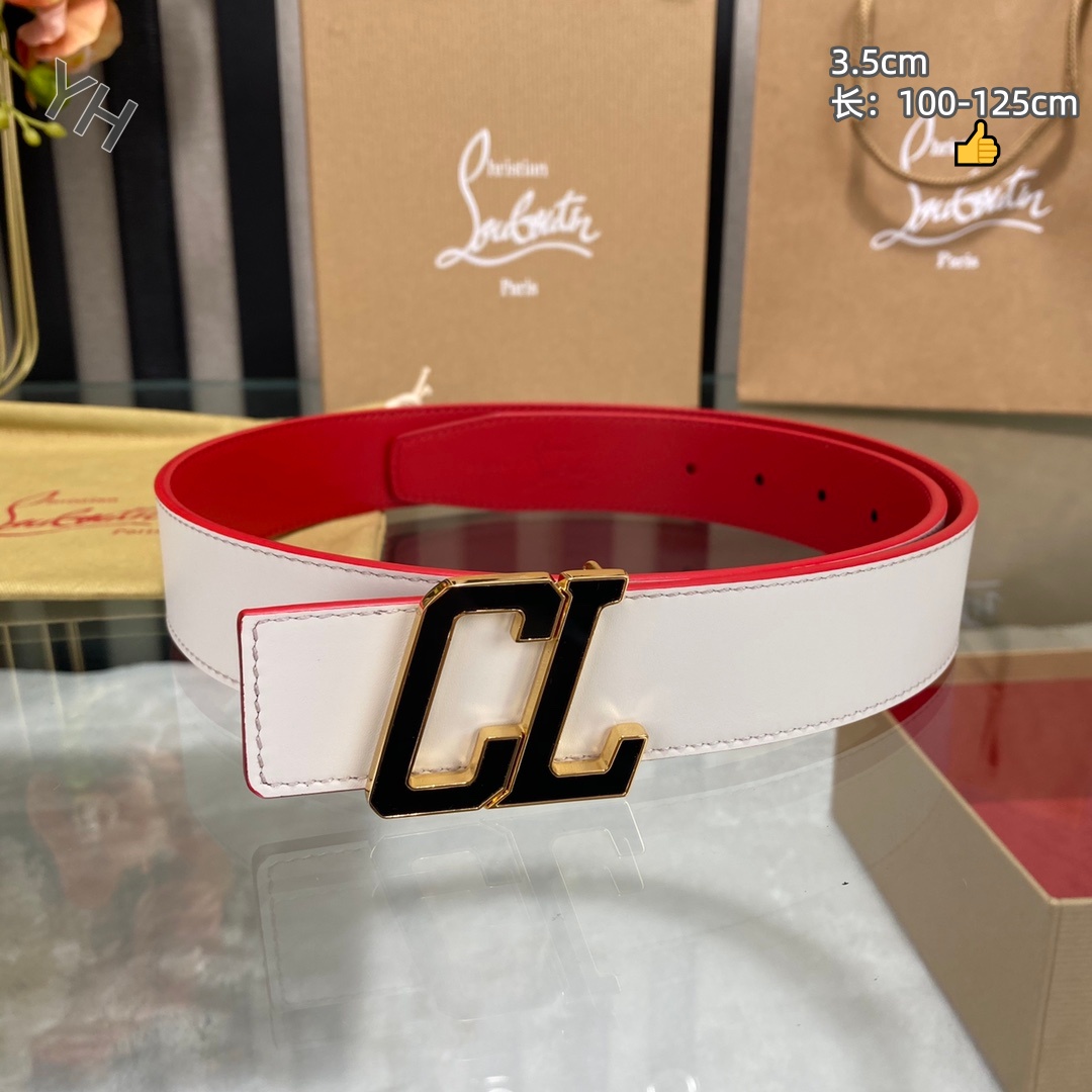 Christian Louboutin 3.5 cm Width Belt For Men # 306023