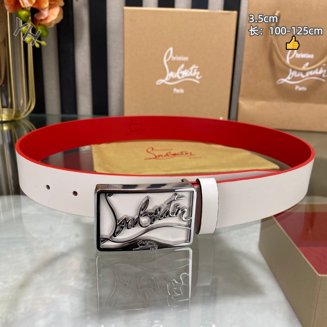 Christian Louboutin 3.5 cm Width Belt For Men # 306026