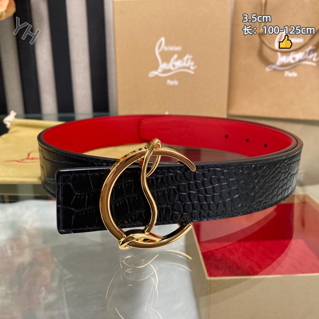 Christian Louboutin 3.5 cm Width Belt For Men # 306032