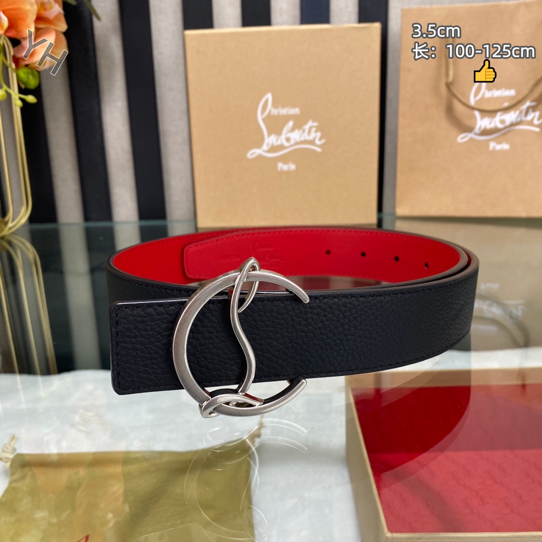 Christian Louboutin 3.5 cm Width Belt For Men # 306033