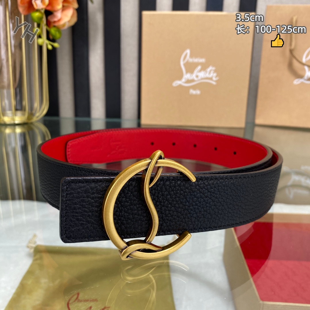 Christian Louboutin 3.5 cm Width Belt For Men # 306034