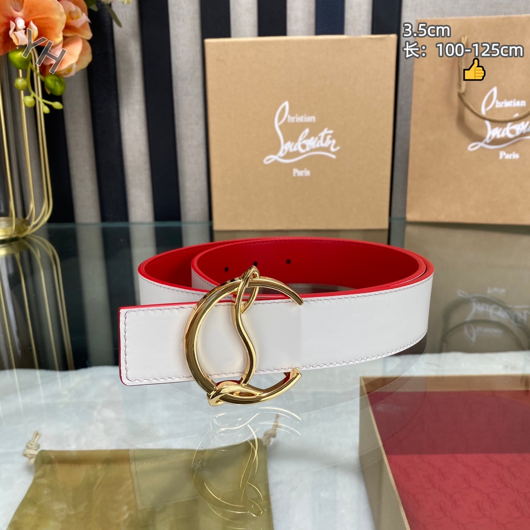 Christian Louboutin 3.5 cm Width Belt For Men # 306037