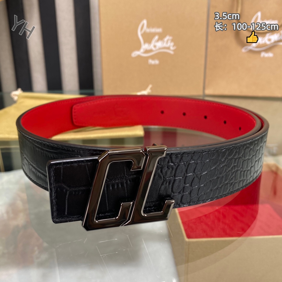 Christian Louboutin 3.5 cm Width Belt For Men # 306040