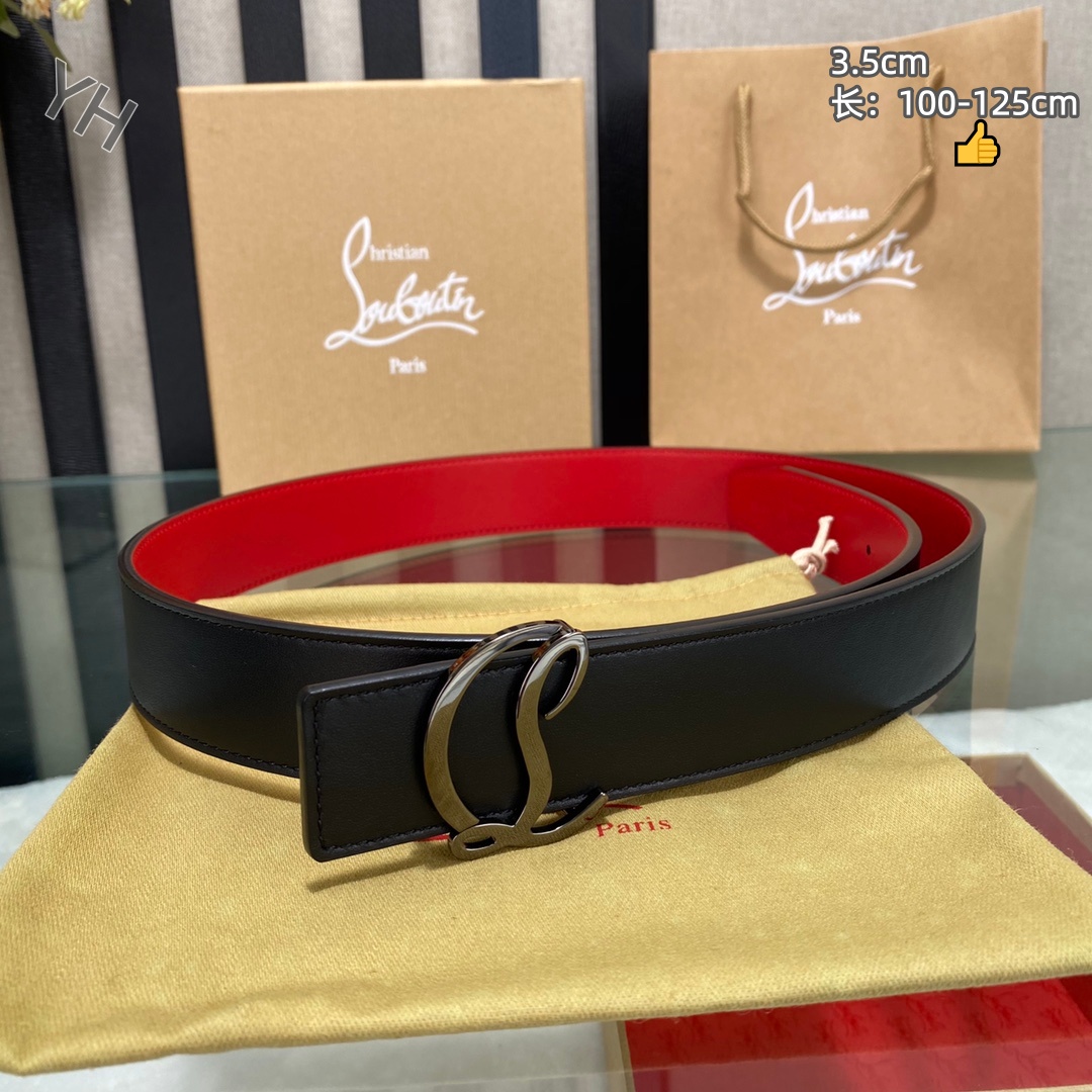 Christian Louboutin 3.5 cm Width Belt For Men # 306043