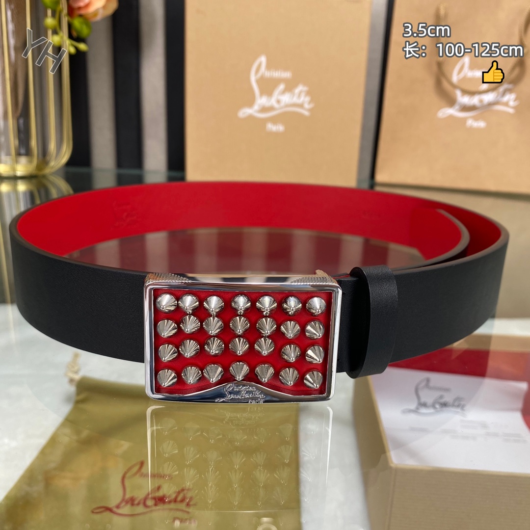 Christian Louboutin 3.5 cm Width Belt For Men # 306054