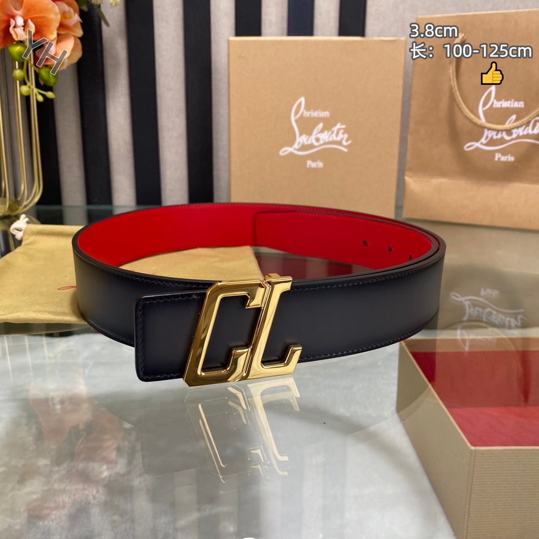 Christian Louboutin 3.8cm Width Belt For Men # 306060
