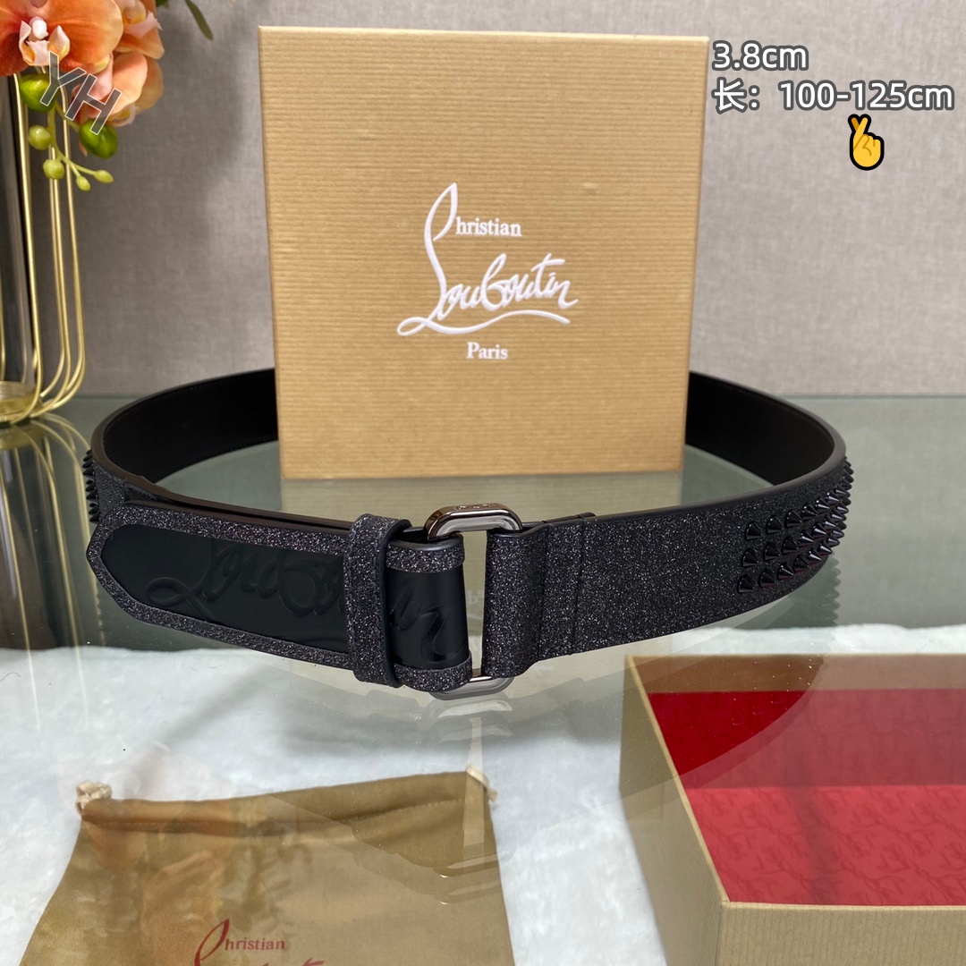 Christian Louboutin 3.8cm Width Belt For Men # 306062