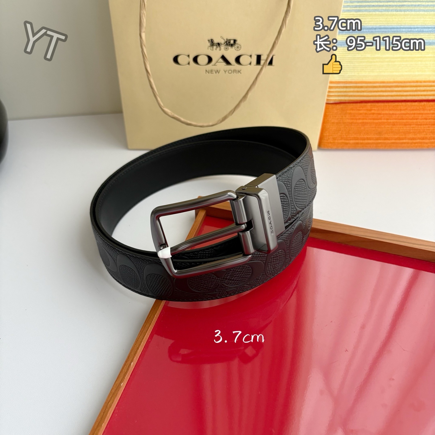 Coach 3.7cm Width Belt For Men # 306064