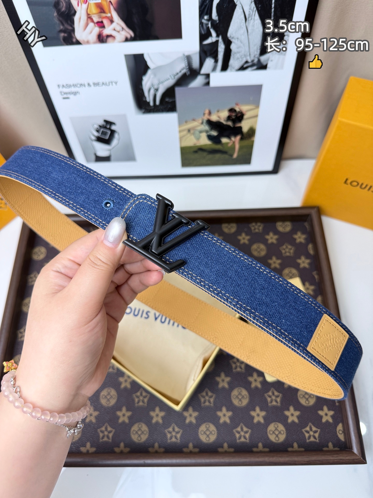 Louis Vuitton 3.5cm Width Belts # 306337