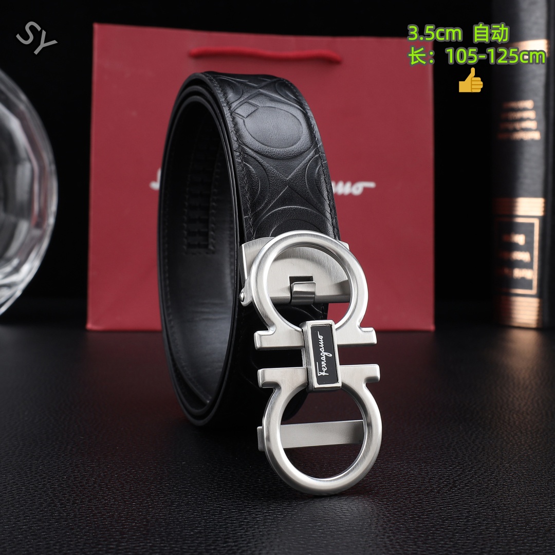 Ferragamo 3.5cm Width Automatic Buckle Belts # 306457