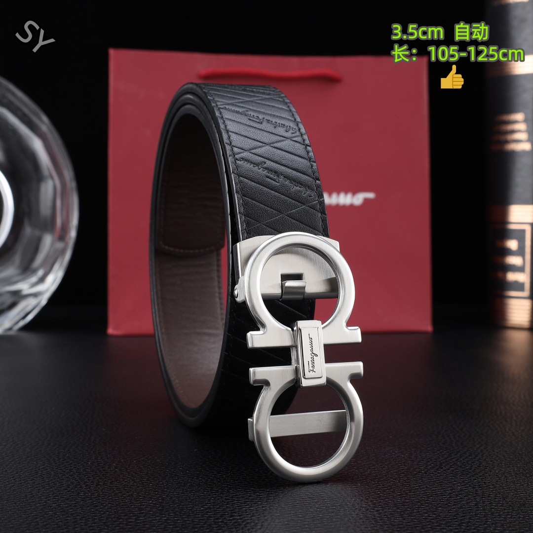 Ferragamo 3.5cm Width Automatic Buckle Belts # 306459