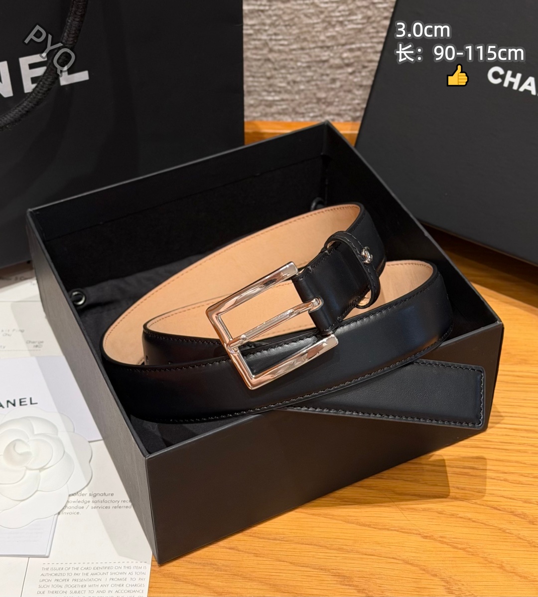 Chanel 3.0cm Width Automatic Buckle Belts # 306585