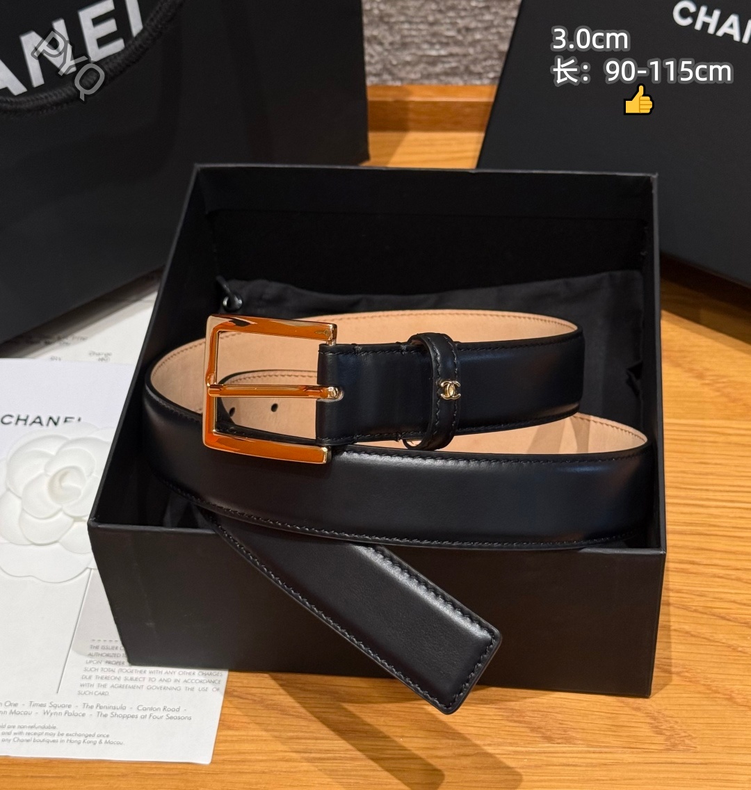 Chanel 3.0cm Width Automatic Buckle Belts # 306590