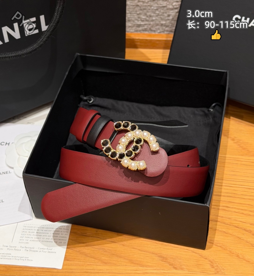 Chanel 3.0cm Width Automatic Buckle Belts # 306610