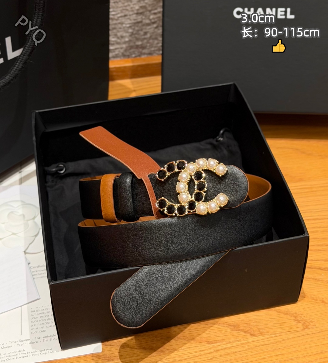 Chanel 3.0cm Width Automatic Buckle Belts # 306611