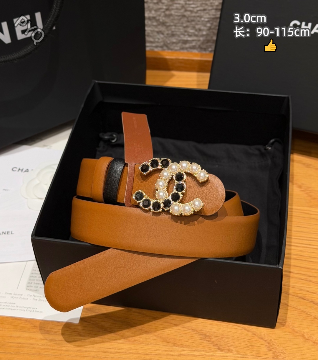Chanel 3.0cm Width Automatic Buckle Belts # 306612