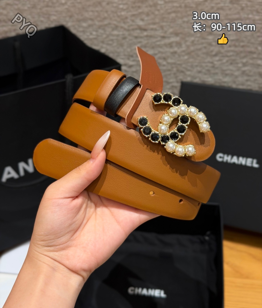 Chanel 3.0cm Width Automatic Buckle Belts # 306613