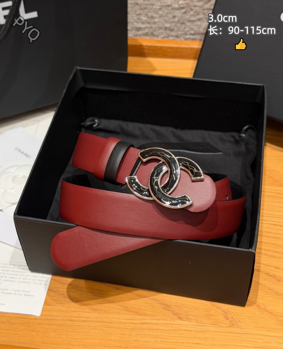 Chanel 3.0cm Width Automatic Buckle Belts # 306620