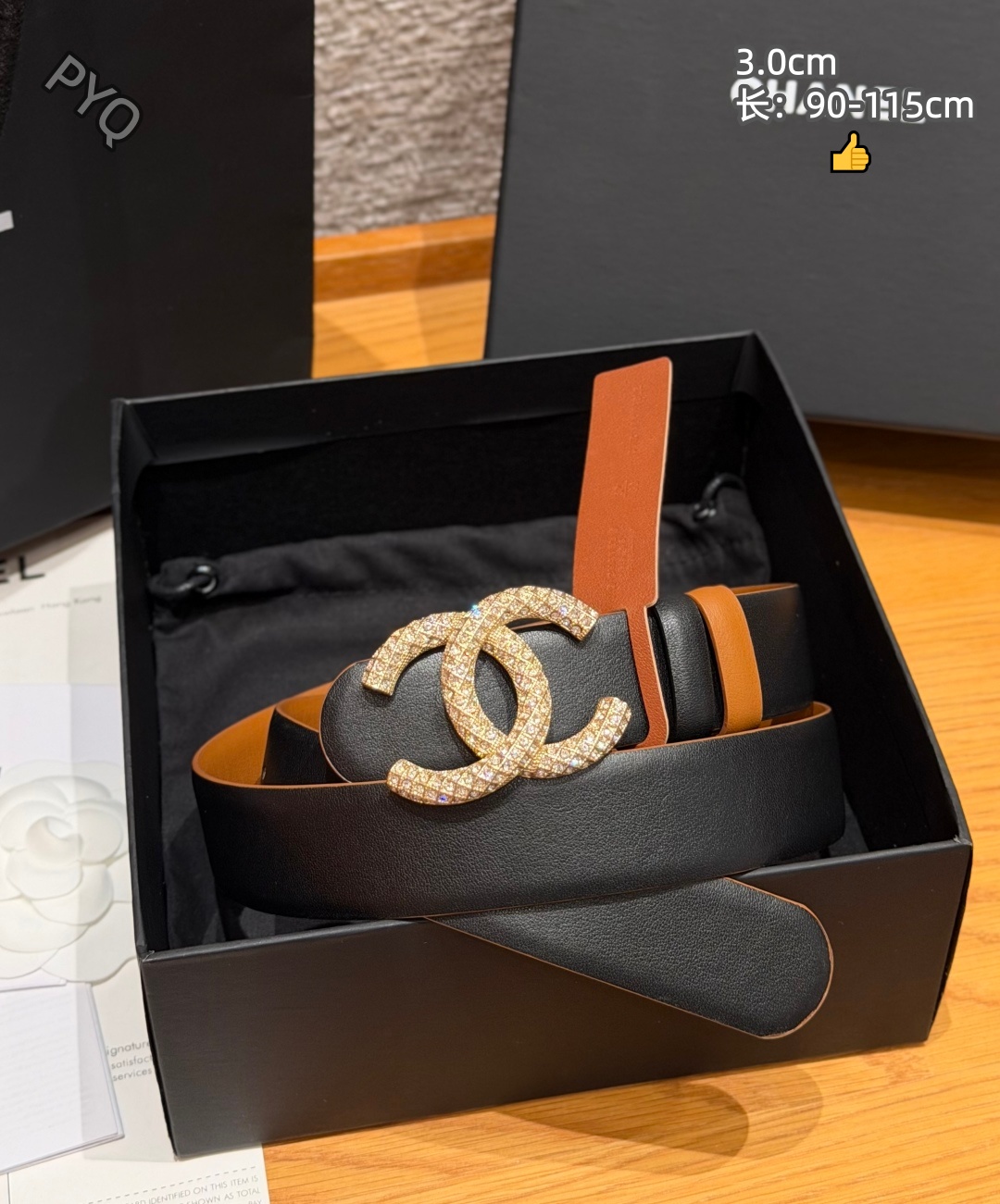 Chanel 3.0cm Width Automatic Buckle Belts # 306625