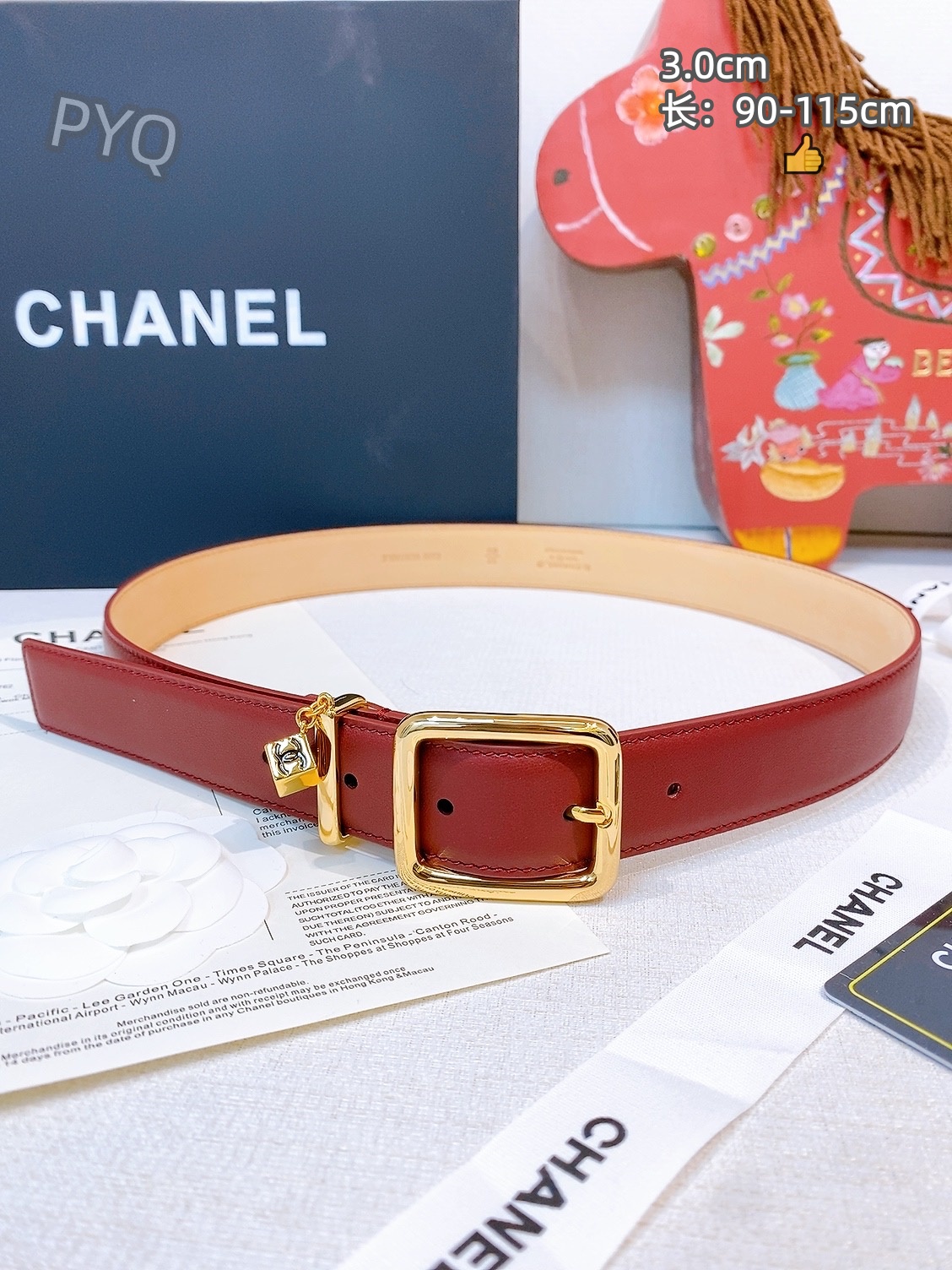 Chanel 3.0cm Width Automatic Buckle Belts # 306628