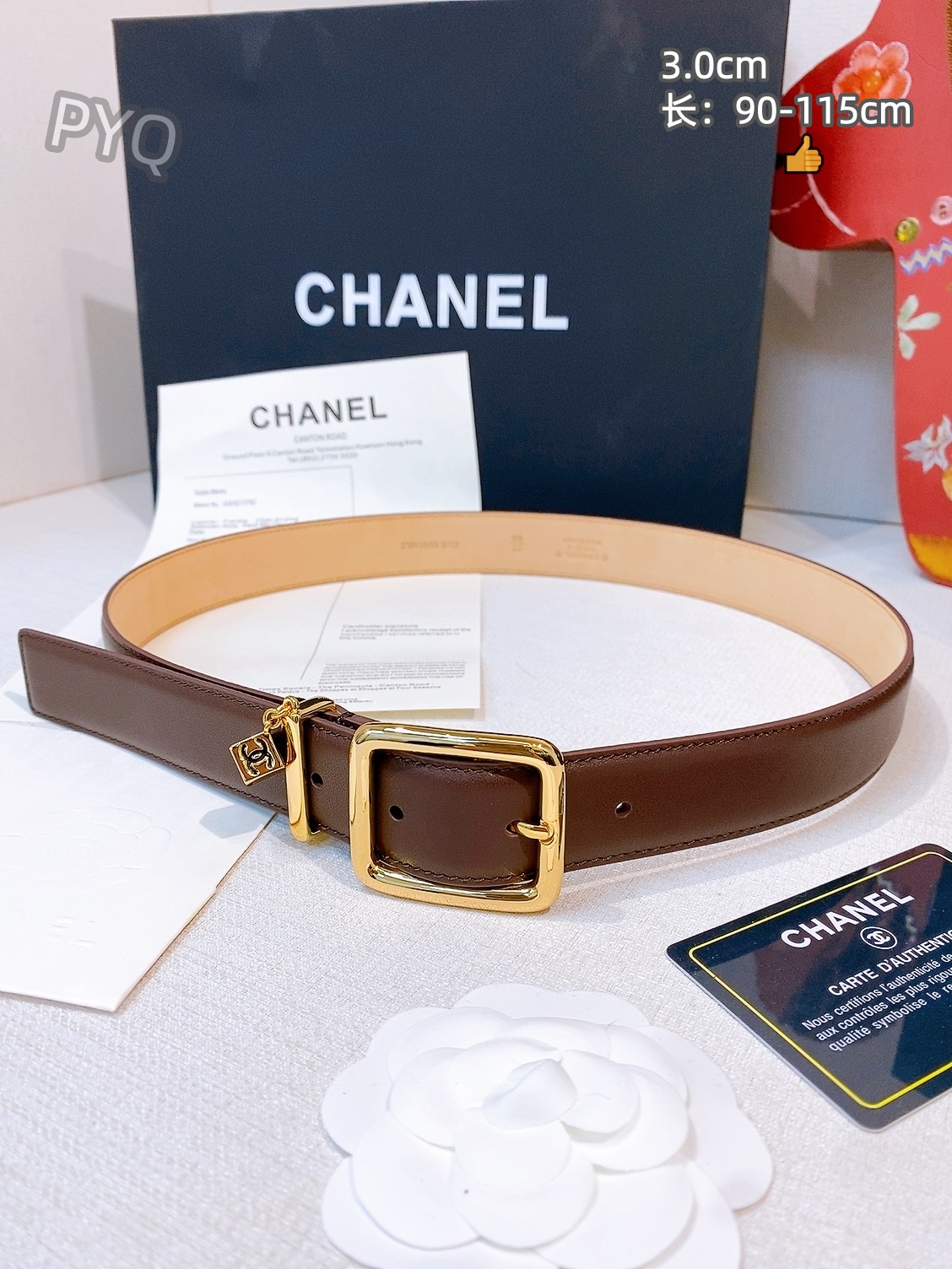 Chanel 3.0cm Width Automatic Buckle Belts # 306629