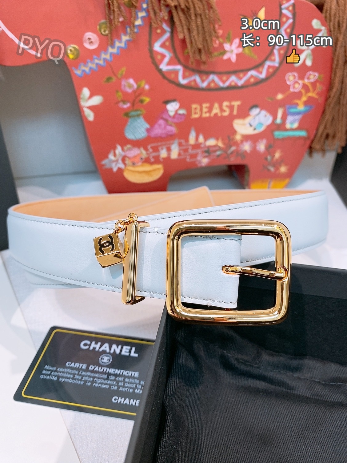 Chanel 3.0cm Width Automatic Buckle Belts # 306631