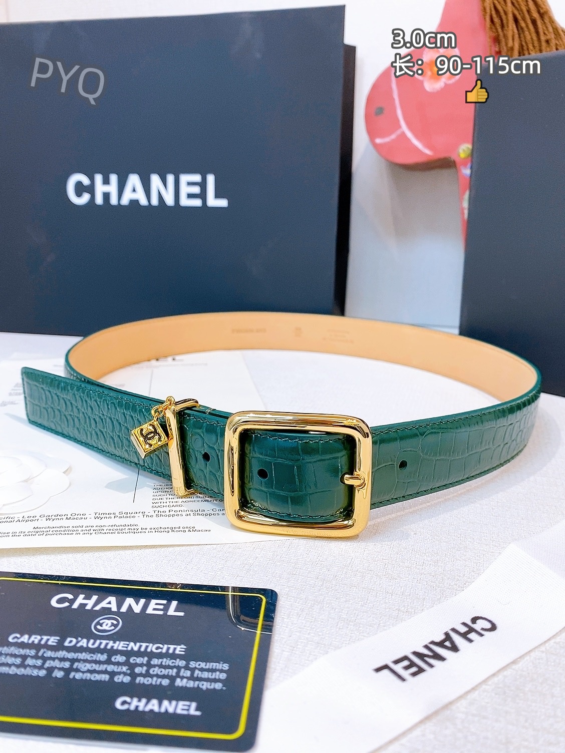 Chanel 3.0cm Width Automatic Buckle Belts # 306636